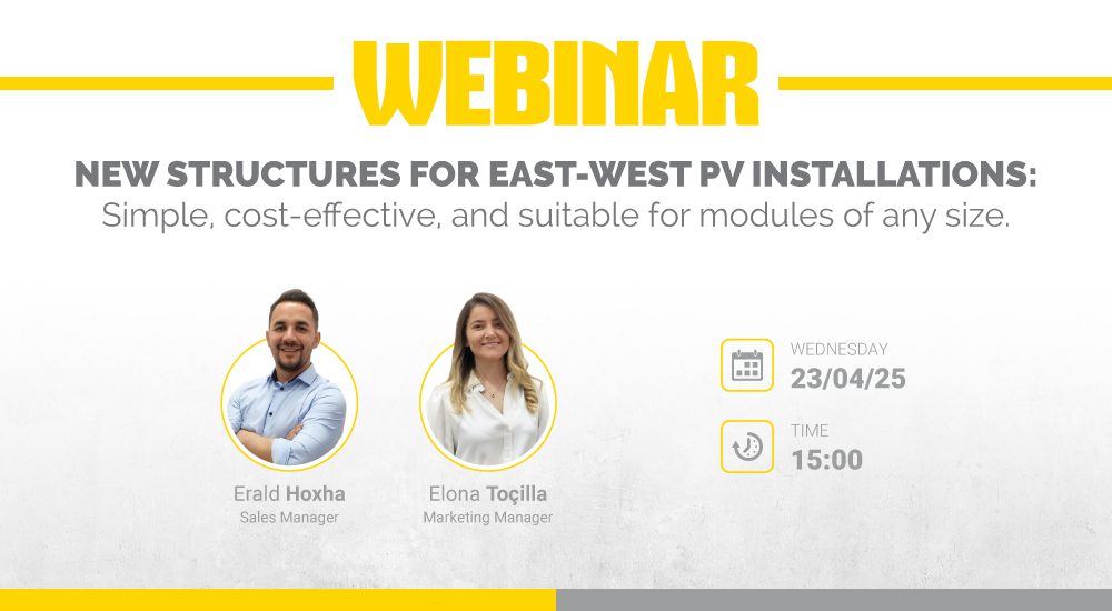New structures for East-West PV installations: simple, cost-effective, and suitable for modules of any size